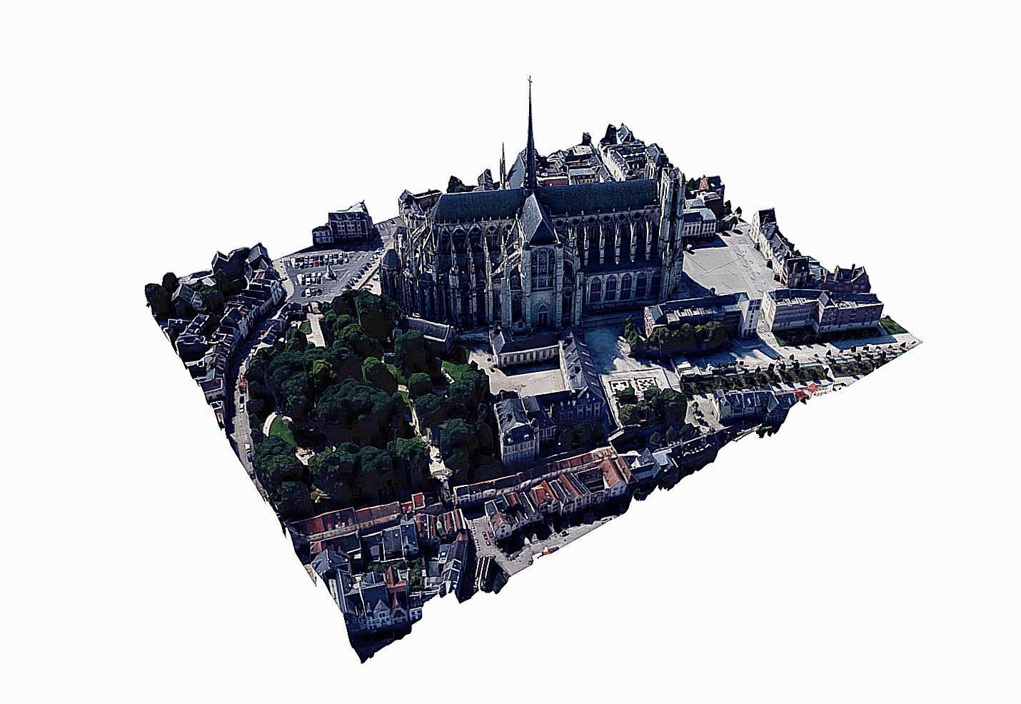 Amiens Cathedral - Notre-Dame  Low-poly 3D model_6