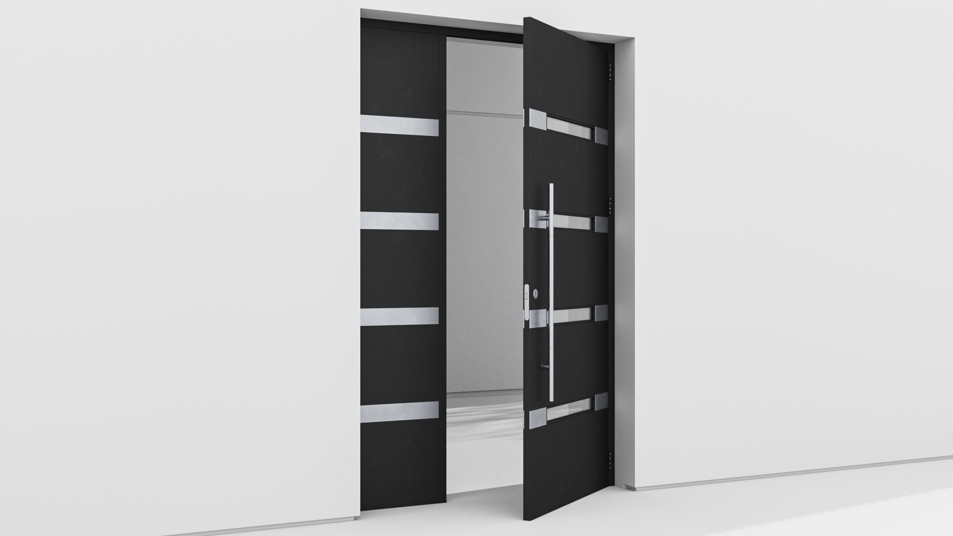 Aluminium door 141 3D model_3