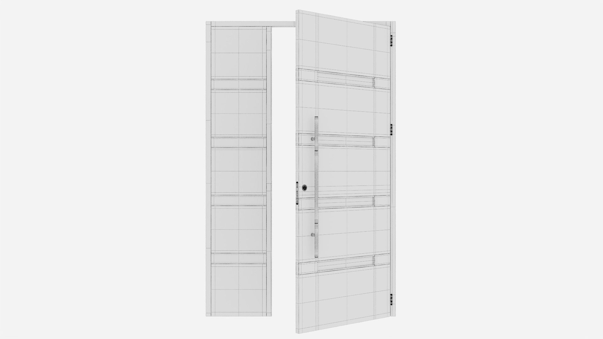 Aluminium door 141 3D model_6