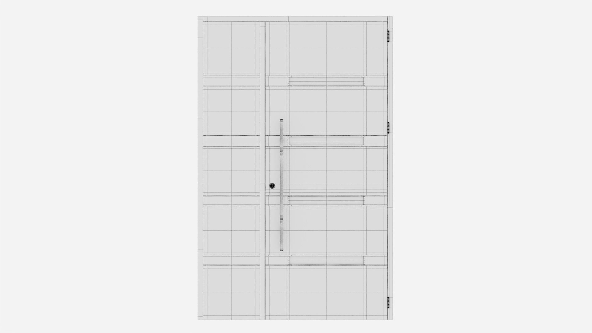 Aluminium door 141 3D model_5