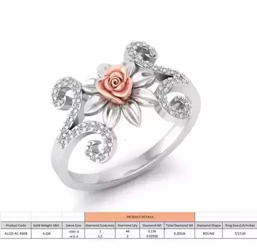 flower diamonds ring