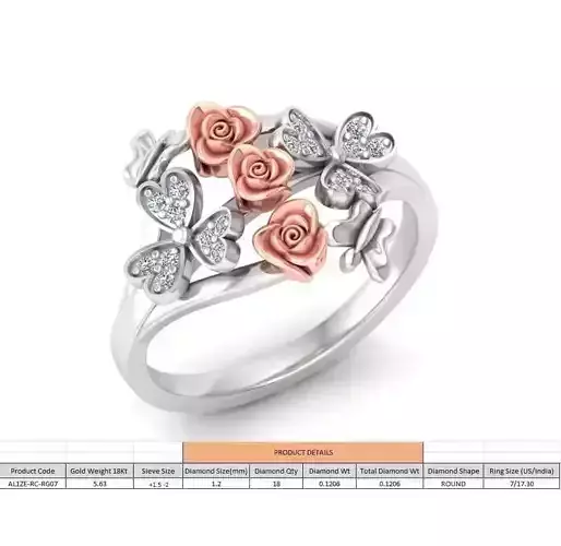 flower diamonds ring 
