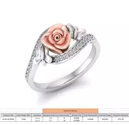 flower diamonds ring 