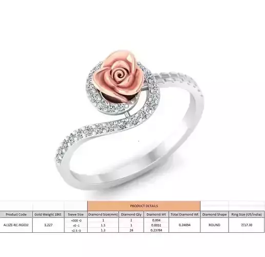 flower diamonds ring