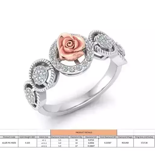 flower diamonds ring 
