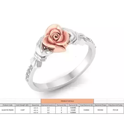 flower diamonds ring 
