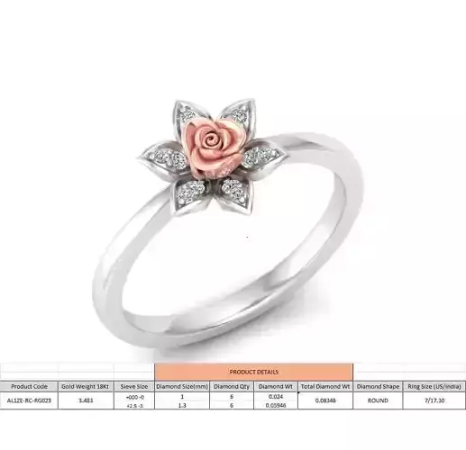 flower diamonds ring