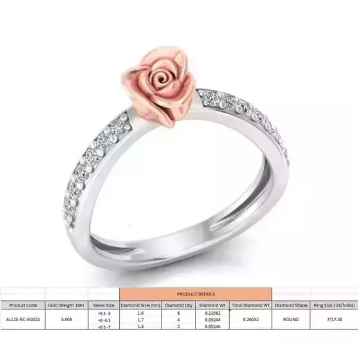flower diamonds ring