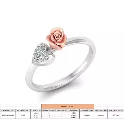 flower diamonds ring 
