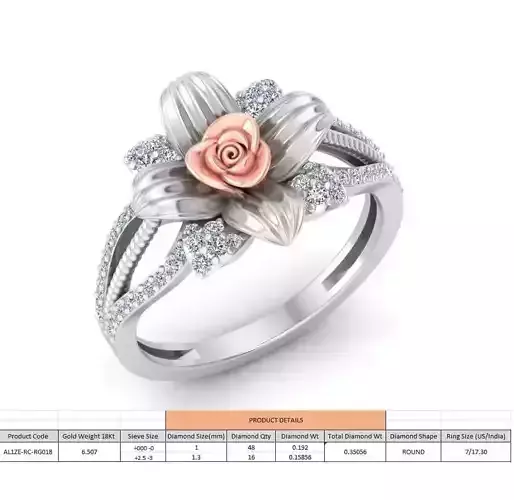 flower diamonds ring