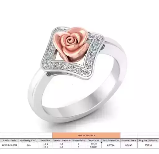 flower diamonds ring