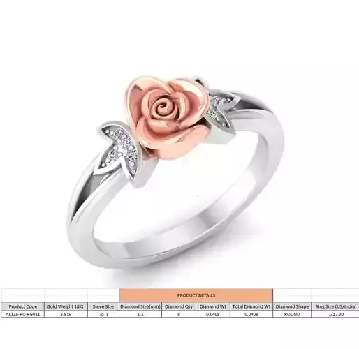 flower diamonds ring