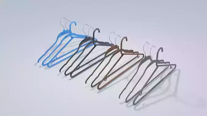 Cloth Hangers Low-poly 3D model