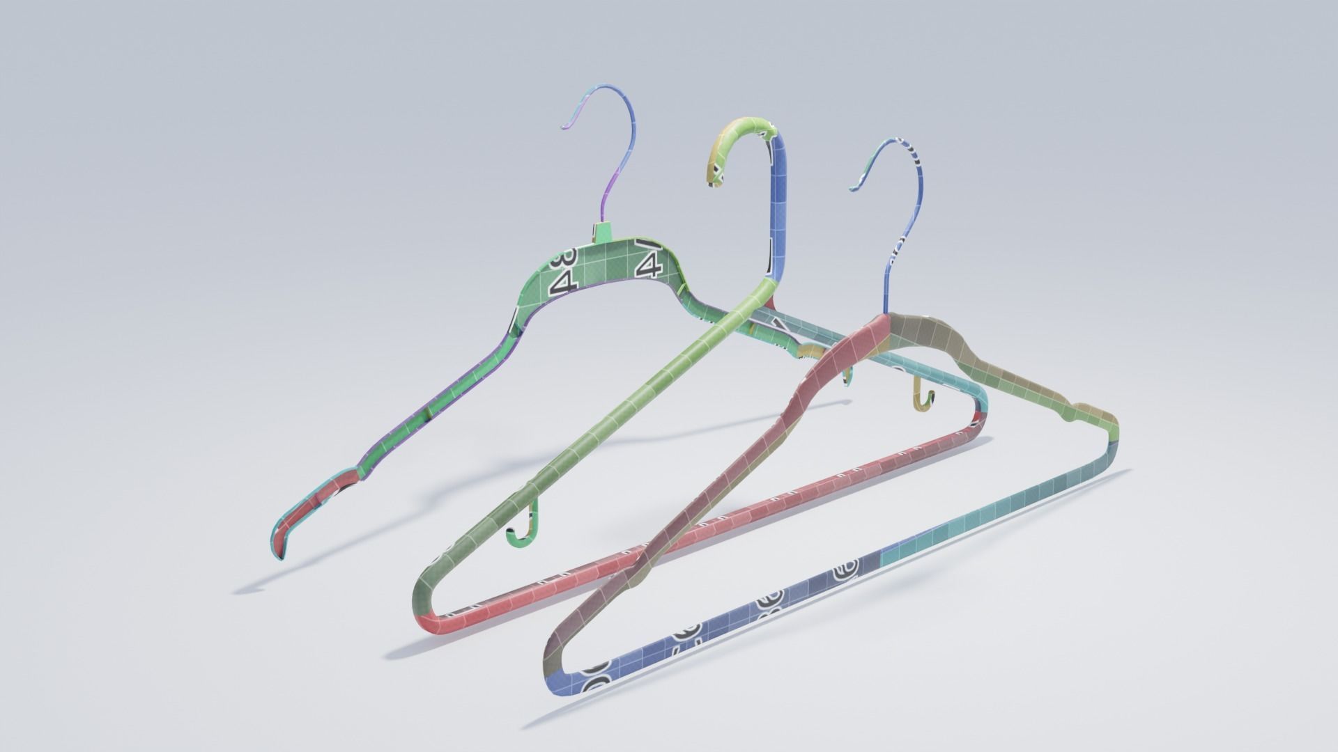 Cloth Hangers Low-poly 3D model_5