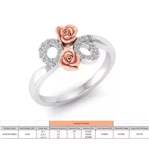 flower diamonds ring