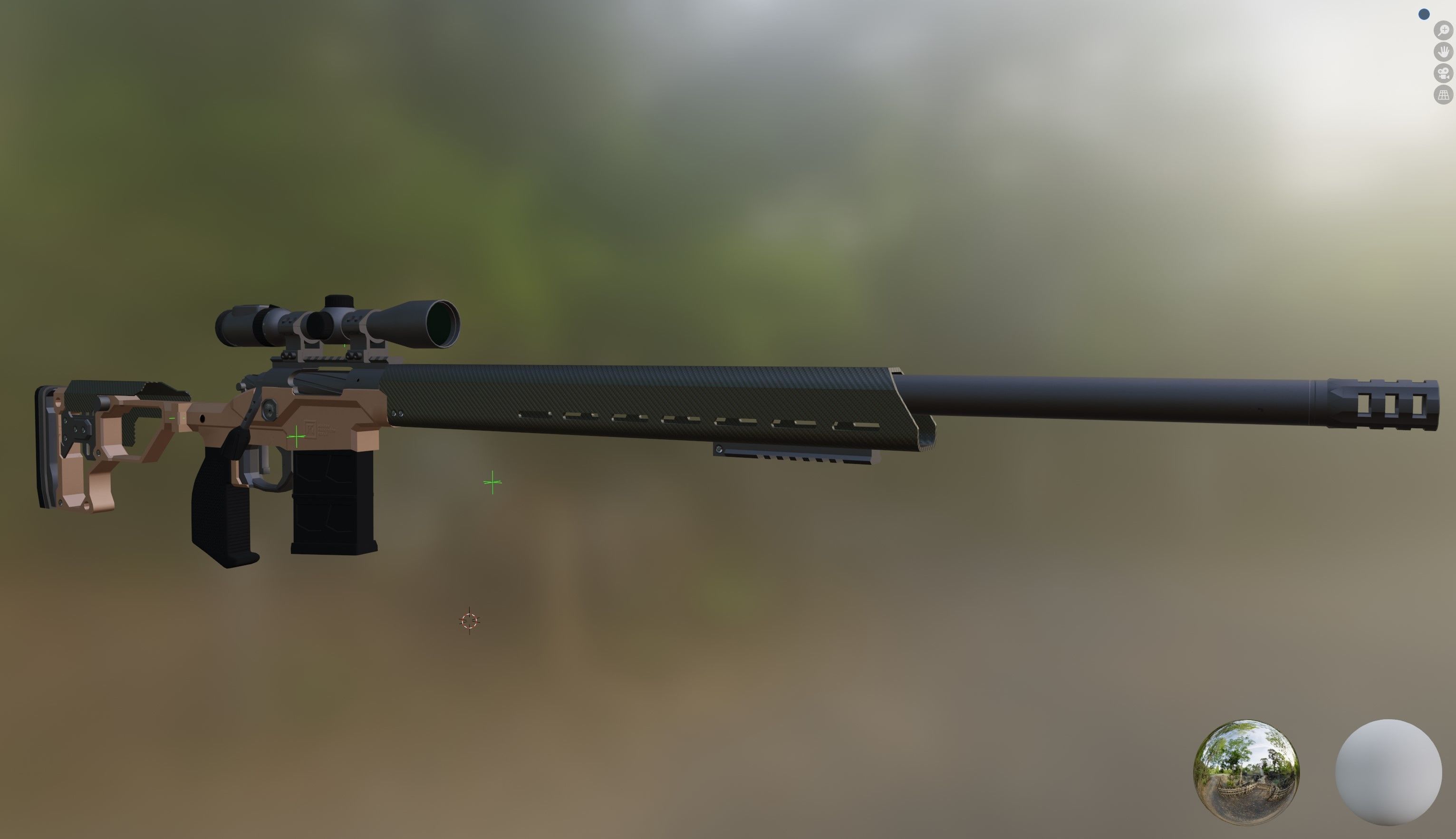 Christensen Arms MPR with Swarovski Optics Low-poly 3D model_28