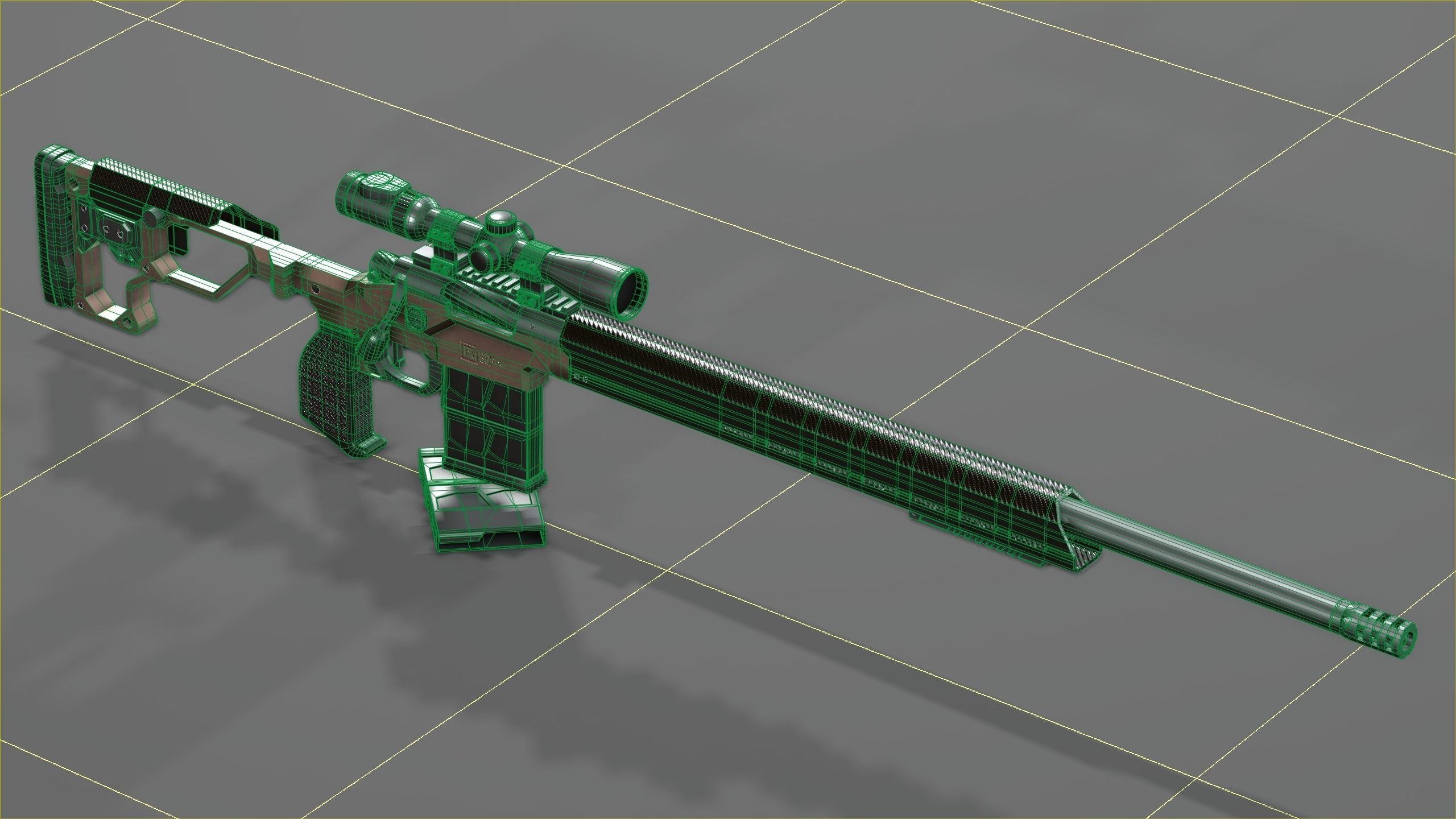 Christensen Arms MPR with Swarovski Optics Low-poly 3D model_17