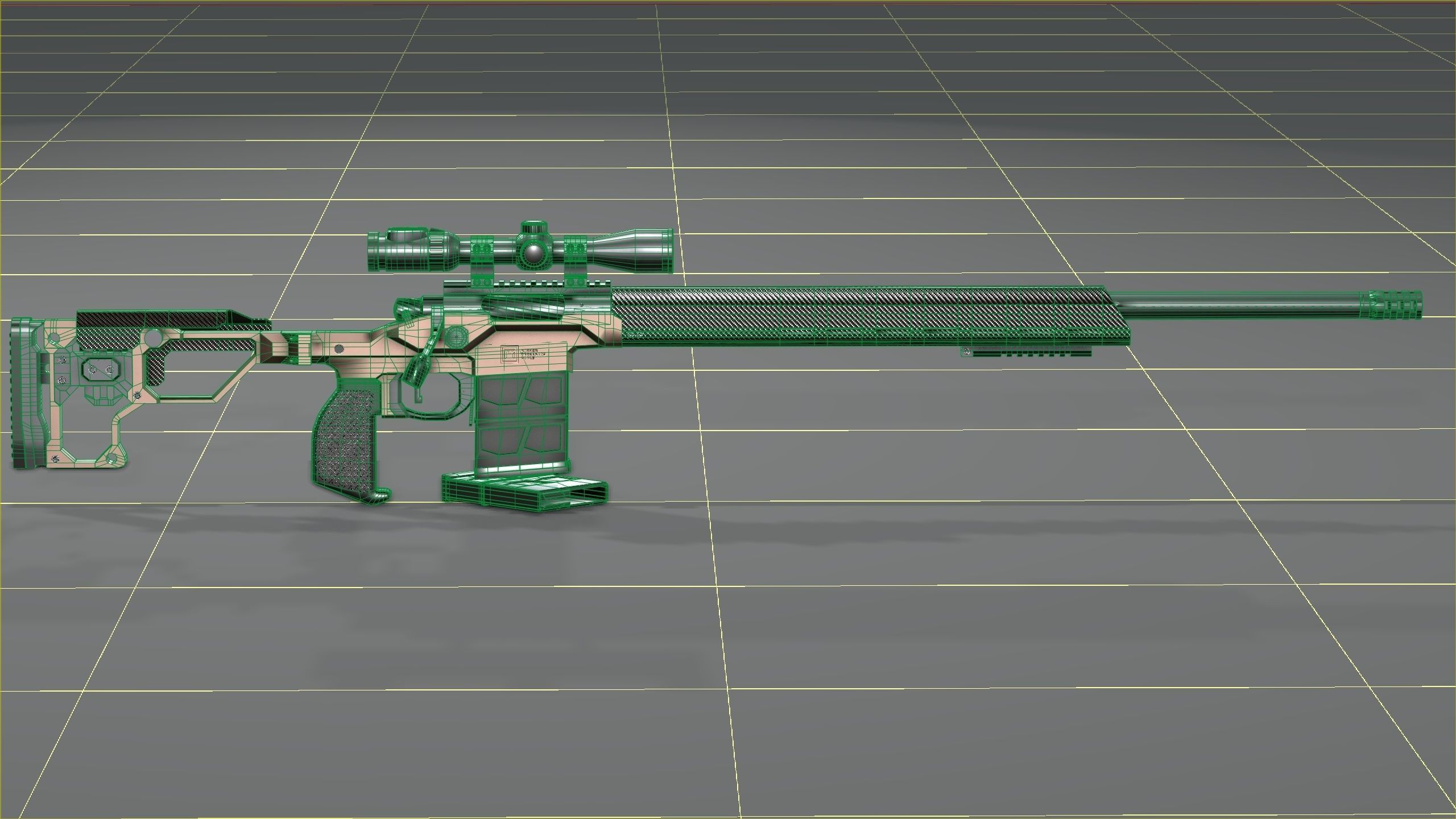 Christensen Arms MPR with Swarovski Optics Low-poly 3D model_25