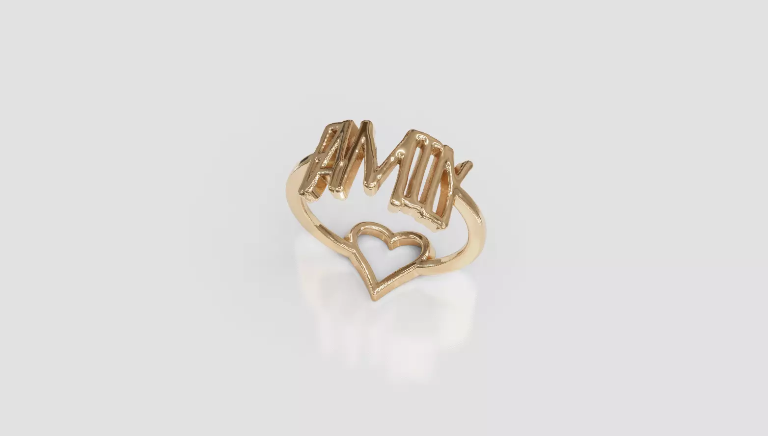 Family love heart ring 3D print model
