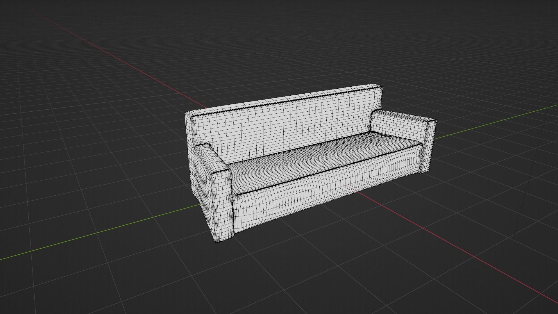 sofa 8 Low-poly 3D model_9
