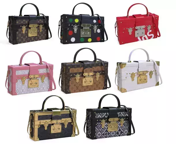 Louis Vuitton Petite Malle Bag 3D Model Collection