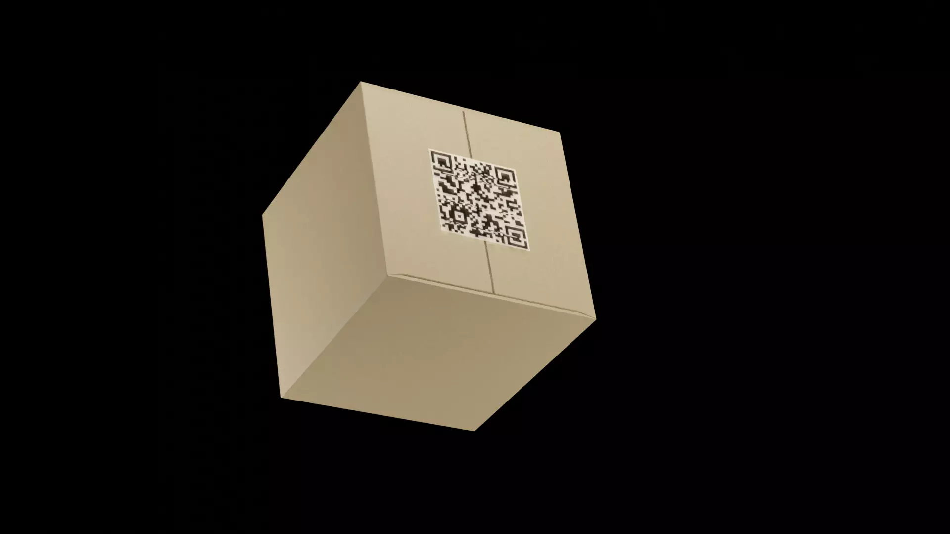 Box with qr code 3D model_0