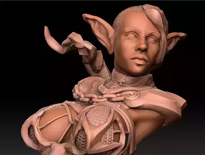 Elf - 3D Character Design and Sculpt - print ready stl 3D print model