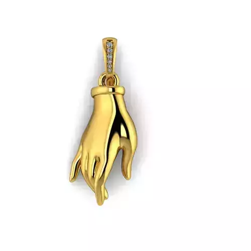 Elegance Lady Girl Woman Right Hand Pendant