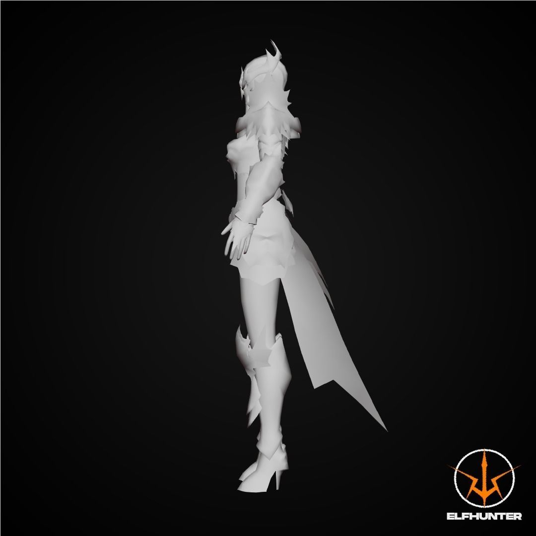 EXCLUSIVE ELF HUNTER EDITION RIGGED CHARACTER ELF RAID Low-poly 3D model_9