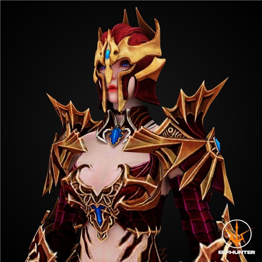 EXCLUSIVE ELF HUNTER EDITION RIGGED CHARACTER ELF RAID Low-poly 3D model_1