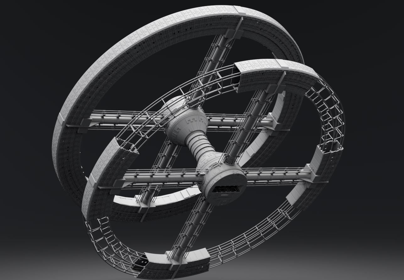 2001 Space Station V  Scale model 3D print model_2