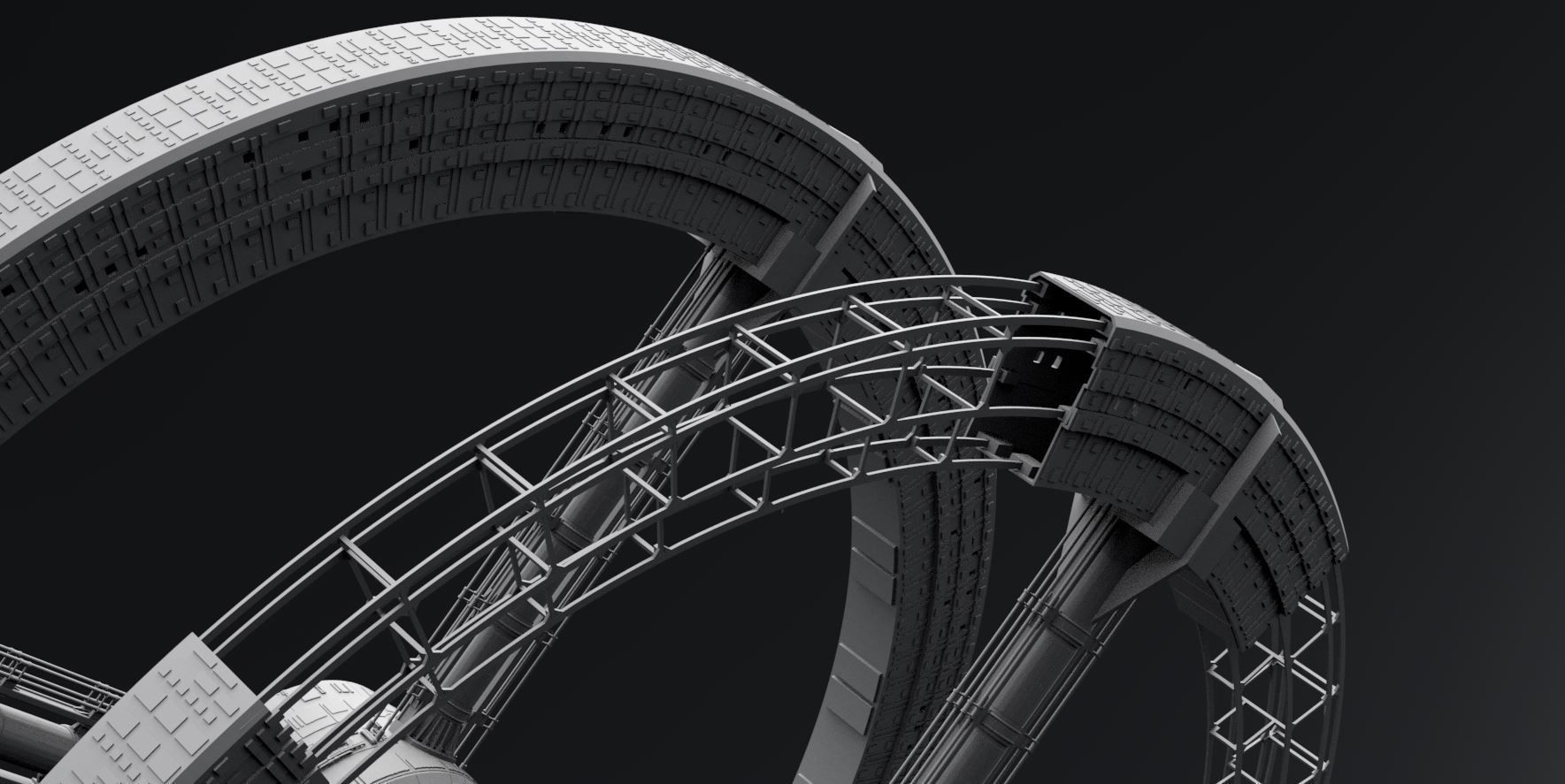 2001 Space Station V  Scale model 3D print model_5