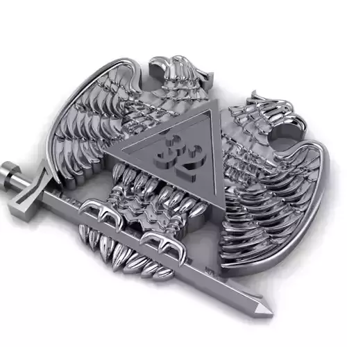 32nd Degree Scottish Rite Masonic Pendant 3D print model