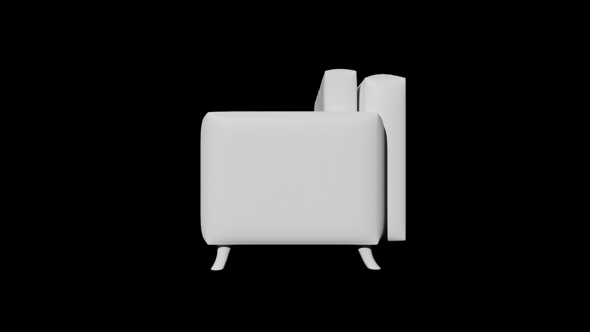 sofa 12  Low-poly 3D model_5