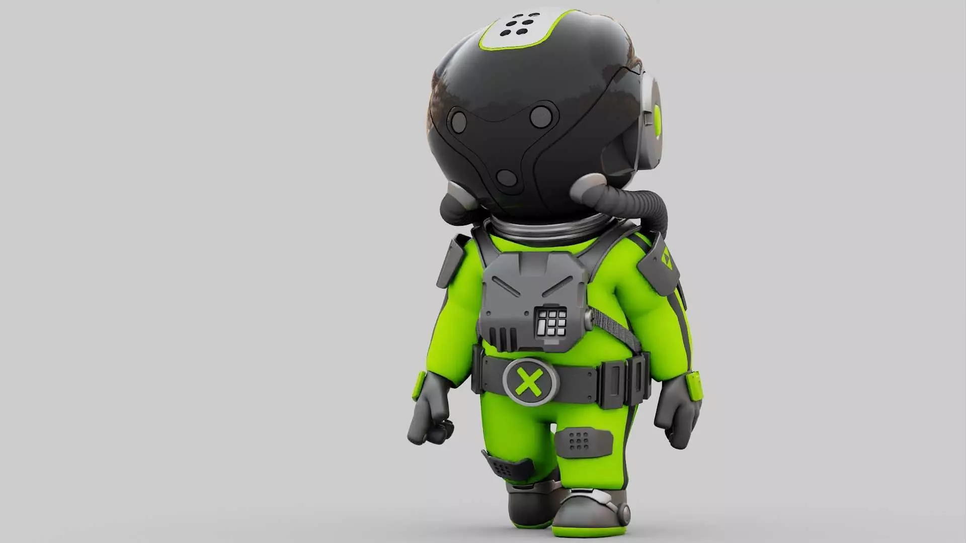 TOON ASTRONAUT K-2000 RIGGED 3D model