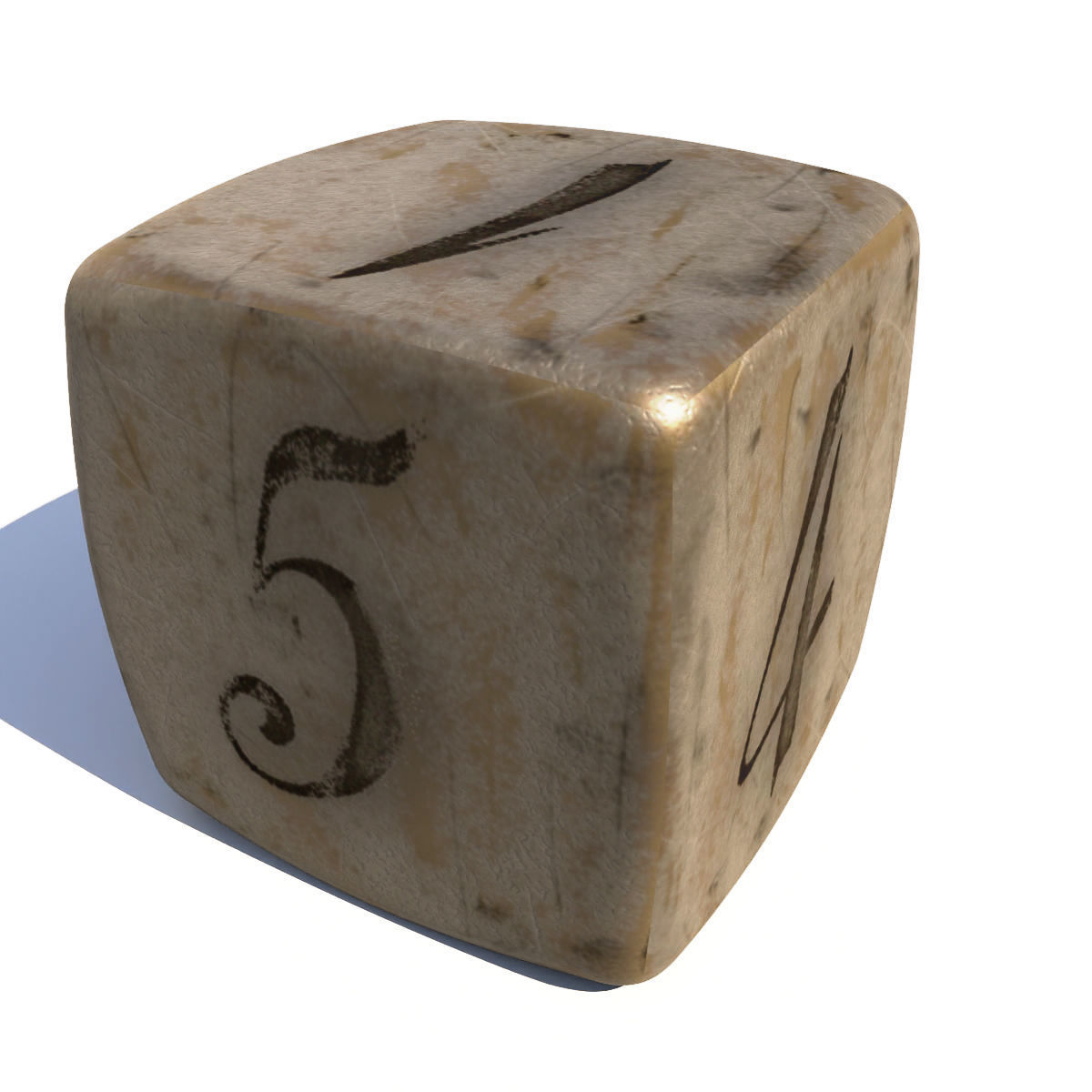 Dice 6 Sided 3D model_4