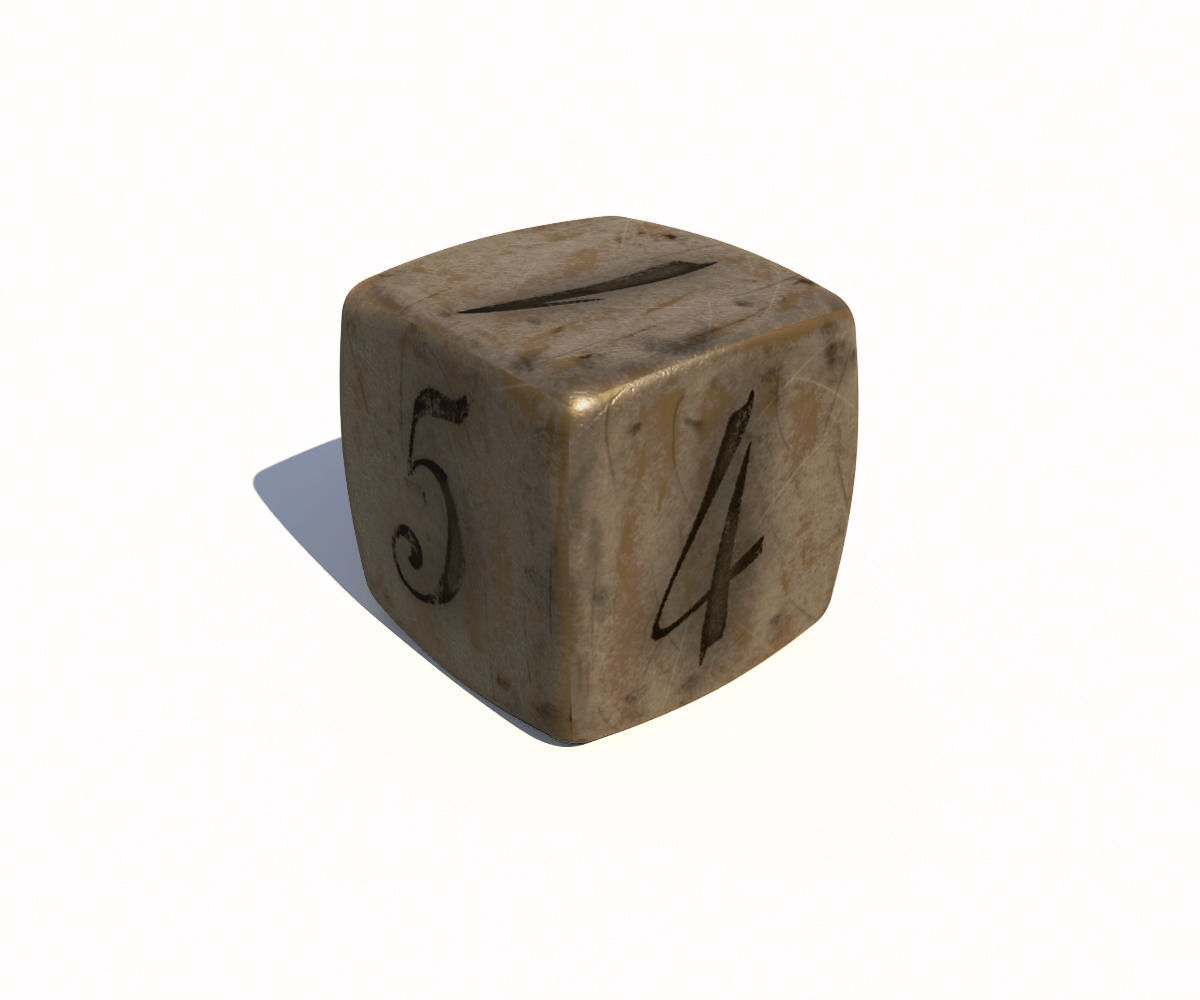 Dice 6 Sided 3D model_2