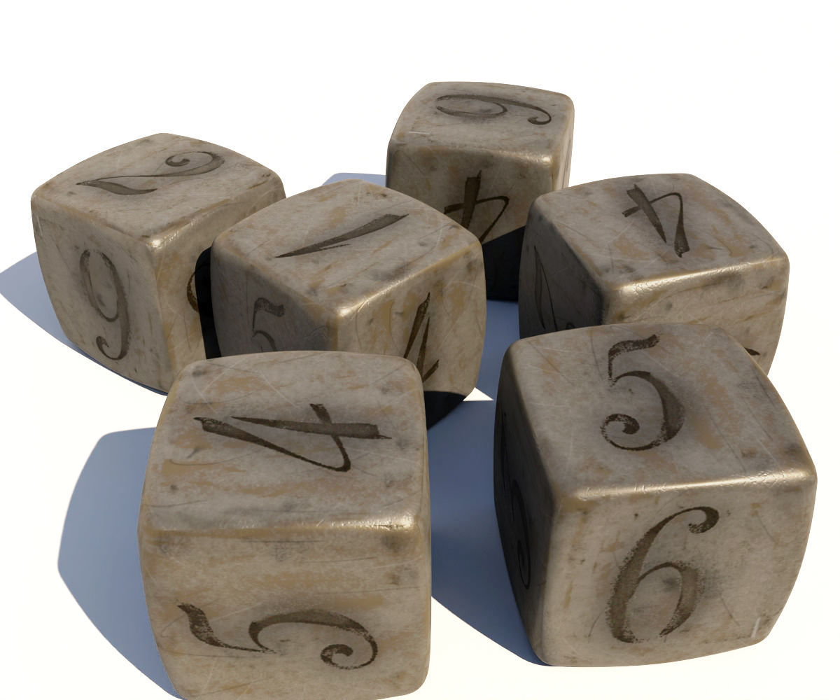 Dice 6 Sided 3D model_5