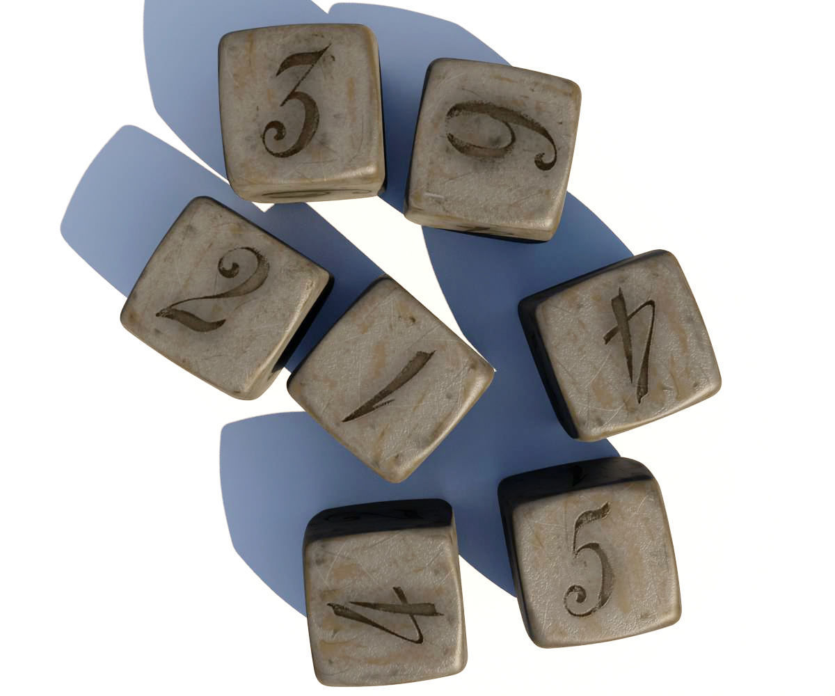 Dice 6 Sided 3D model_6