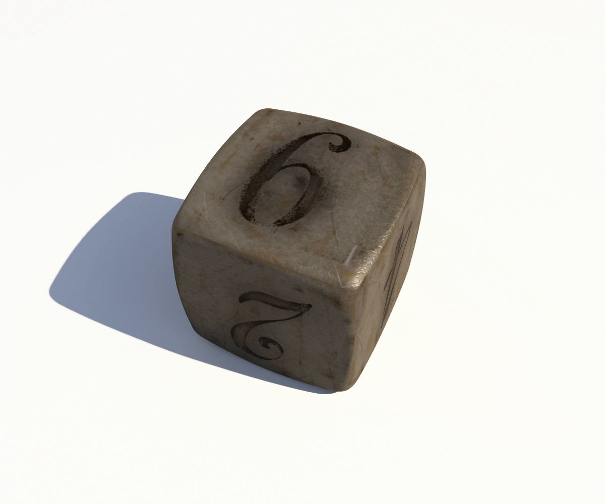 Dice 6 Sided 3D model_3