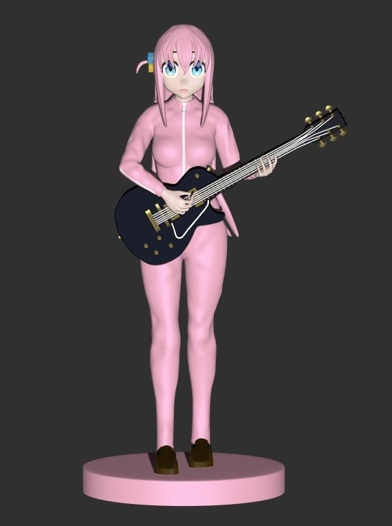 Bocchi from Bocchi the Rock 3D print model_1