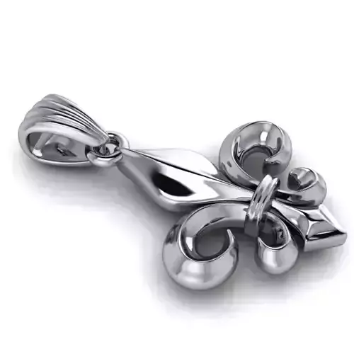 Religious Jewelry  Fleur de Lis Charm Pendant Necklace