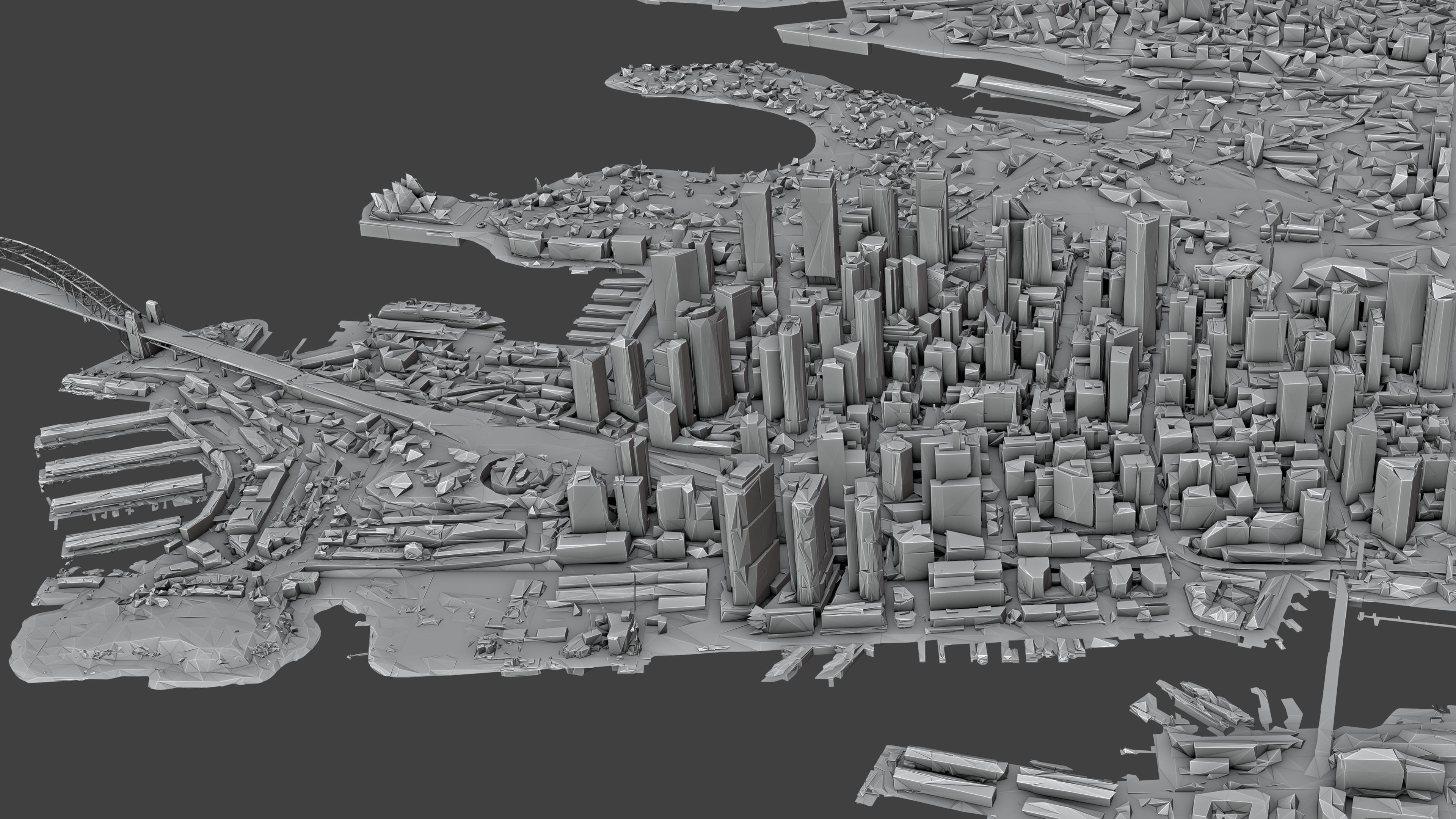 Sydney City Skyline Free low-poly 3D model_8