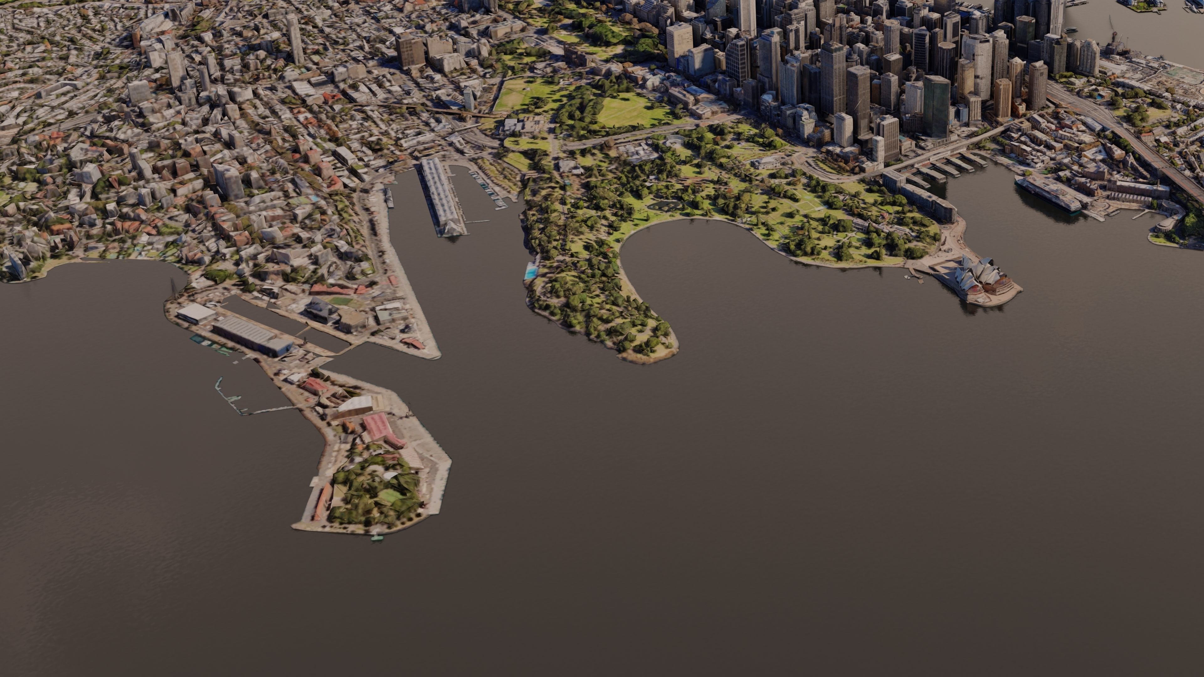 Sydney City Skyline Free low-poly 3D model_4