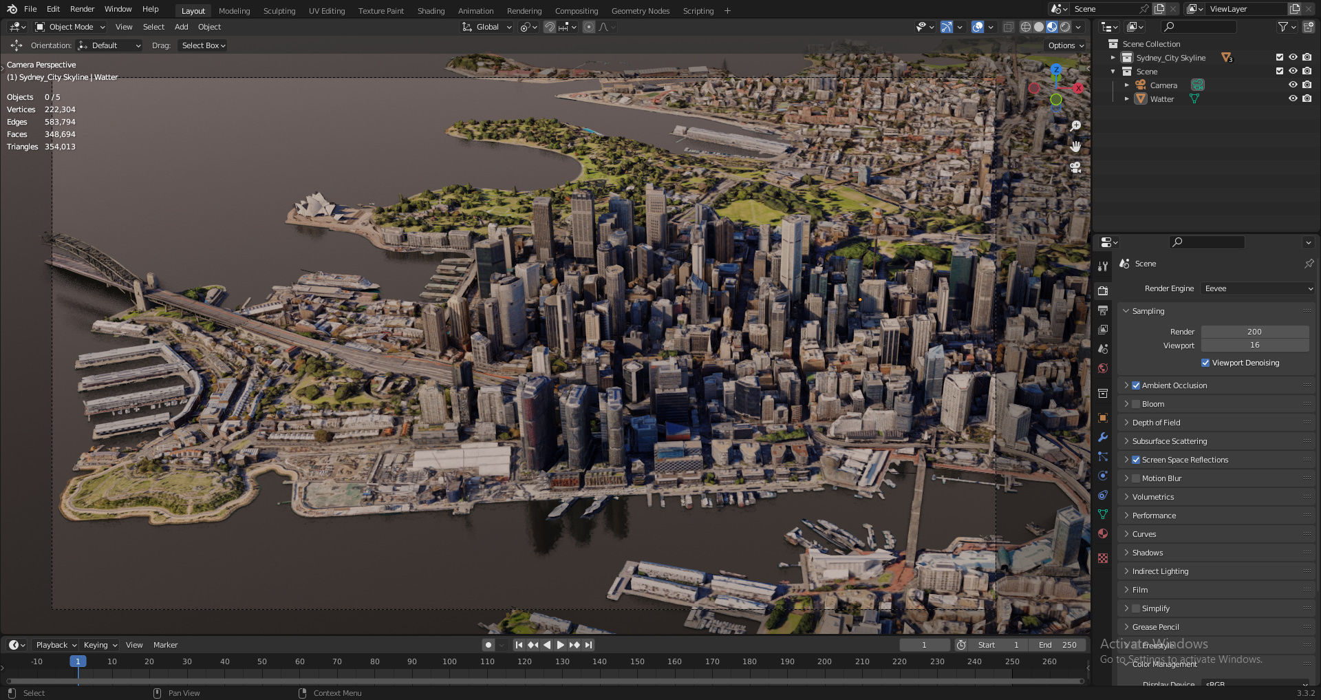 Sydney City Skyline Free low-poly 3D model_6