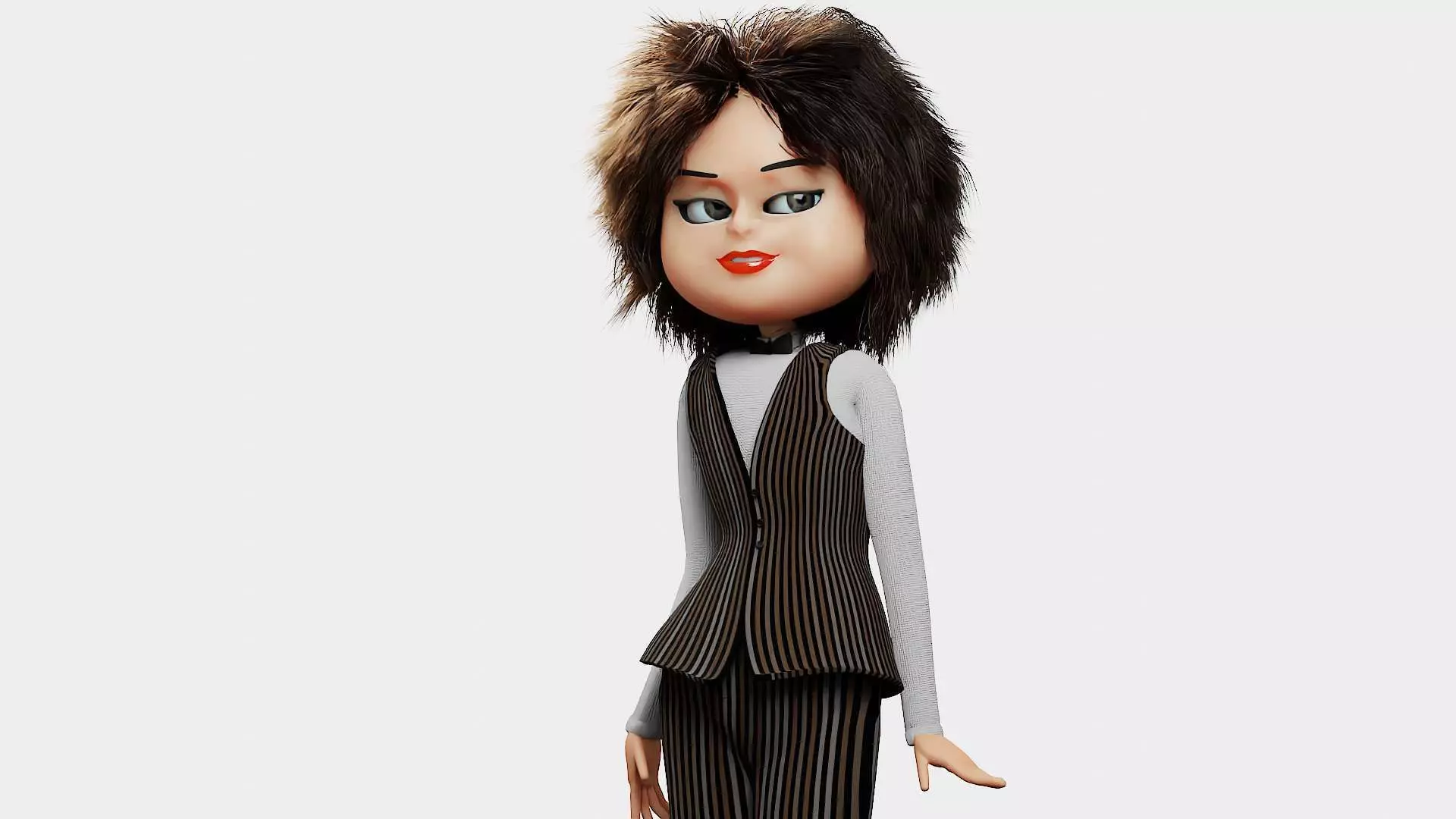 TOON WOMAN MODEL RIGGED 3D model