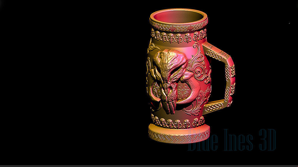 Mythosaur Mandalorian Can Holder cozy 3D print model_2