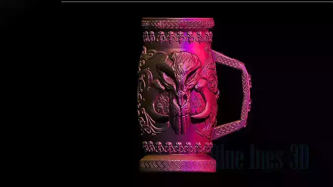 Mythosaur Mandalorian Can Holder cozy 3D print model