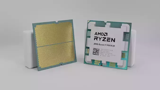 AMD Ryzen 9 7950X3D 3D model