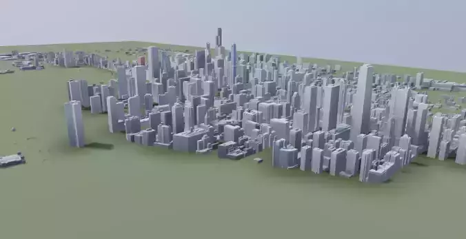 Chicago city lowpoly blocks kit
